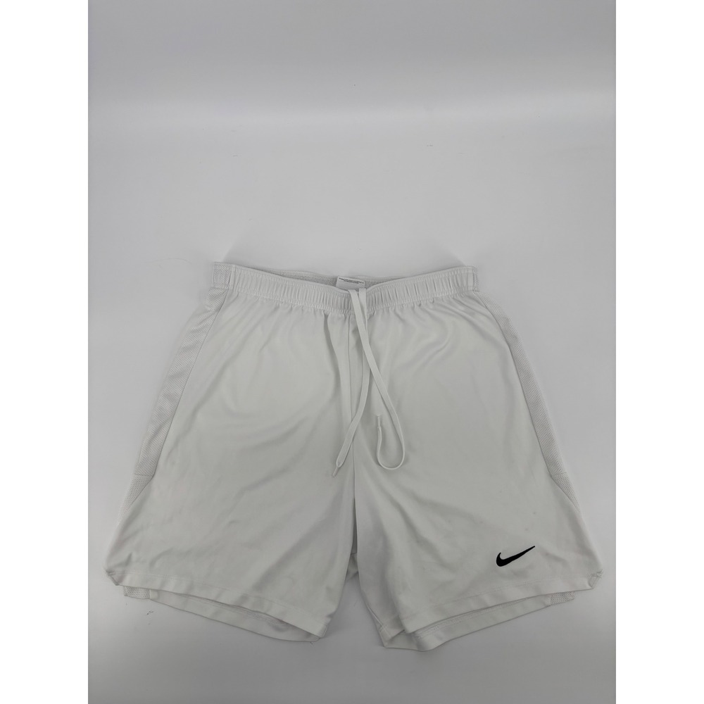 Nike Dri-FIT Soccer Shorts Mens XL White Athletic Training Gym RN56323